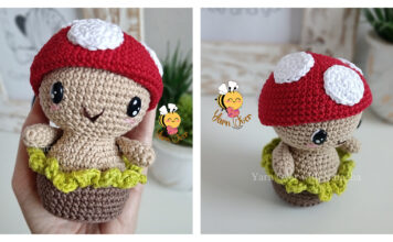 Mushroom Plant Amigurumi Free Crochet Pattern