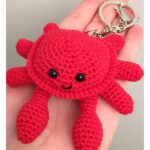 Scuttles the Crab Sea Creature Keychain Free Crochet Pattern