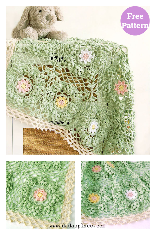 Wildflower Blanket Free Crochet Pattern