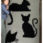 Covered In Cats Afghan Free Crochet Pattern