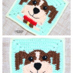 Dog Granny Square Crochet Pattern