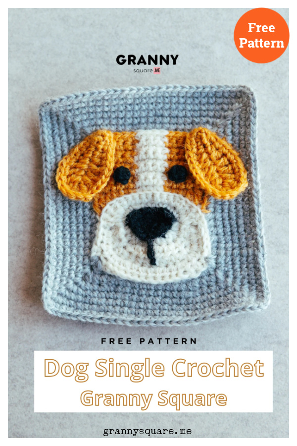 Dog Granny Square Free Crochet Pattern