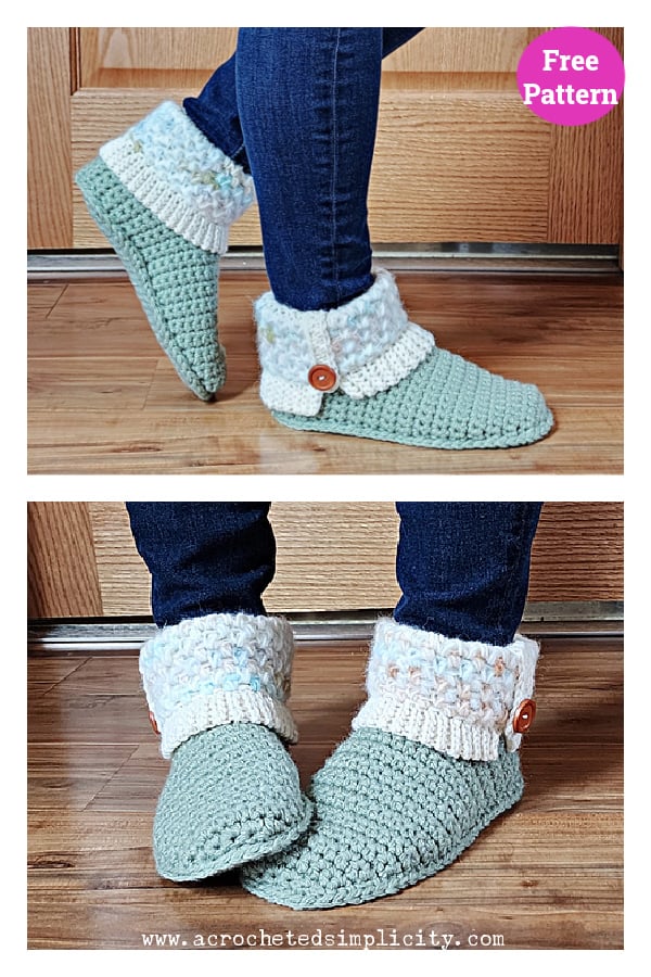 Hibernation Slipper Boots Free Crochet Pattern