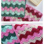 Interlocking Shell Stitch Spring Fresh Washcloth Free Crochet Pattern