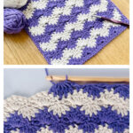Interlocking Shells Washcloth Free Crochet Pattern