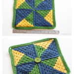 Pinwheel Afghan Square Free Crochet Pattern