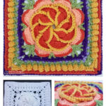 Pinwheel Flower Square Free Crochet Pattern