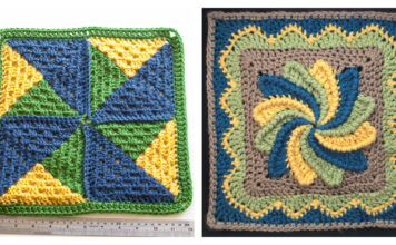 Pinwheel Granny Square Free Crochet Patterns