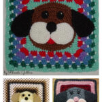 Puppy Dog Granny Afghan Square Free Crochet Pattern