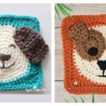 Puppy Dog Granny Square Crochet Patterns