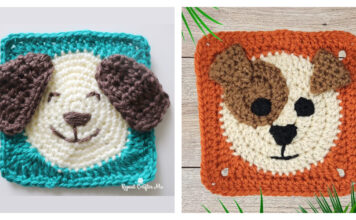 Puppy Dog Granny Square Crochet Patterns