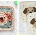 Puppy Dog Granny Square Crochet Patterns