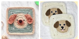 Puppy Dog Granny Square Crochet Patterns