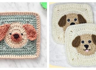 Puppy Dog Granny Square Crochet Patterns