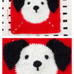 Puppy Granny Square Free Crochet Pattern