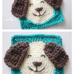 Puppy Square Free Crochet Pattern