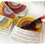 Rainbow Glasses Case Free Crochet Pattern and Video Tutorial