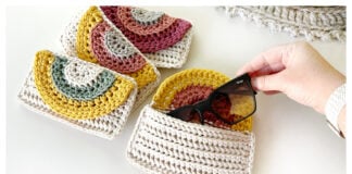Rainbow Glasses Case Free Crochet Pattern and Video Tutorial