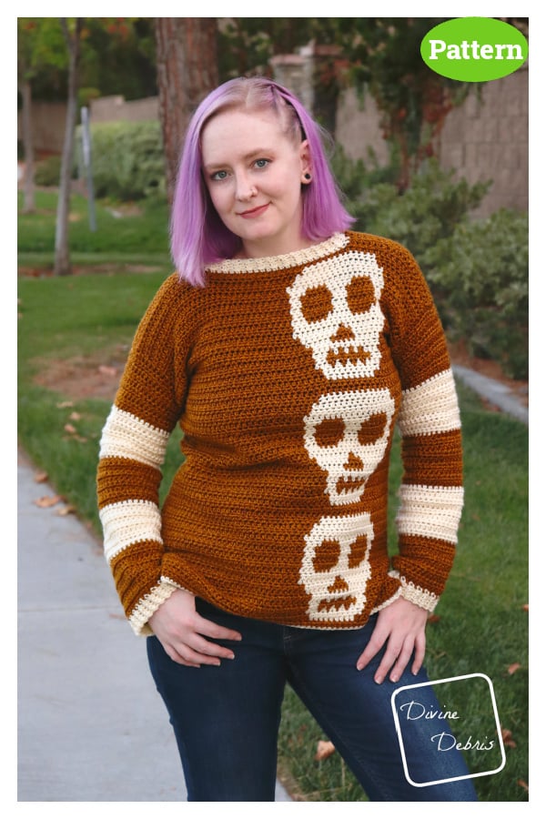 Sally Skulls Pullover Crochet Pattern