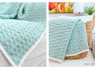 Shell Stitch Blanket Free Crochet Pattern and Video Tutorial