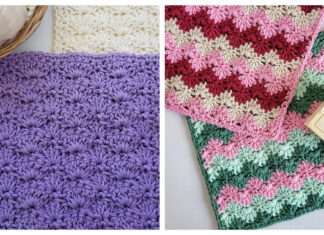 Shell Stitch Washcloth Free Crochet Patterns