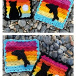 Sunset Silhouette Granny Square Free Crochet Pattern