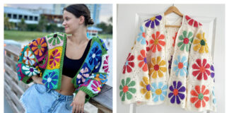 Vintage Granny Flower Cardigan Crochet Pattern