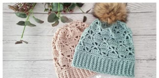 Vintage Lace Pompom Hat Free Crochet Pattern