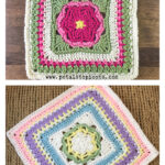 Dahlia Bloom Afghan Square Free Crochet Pattern