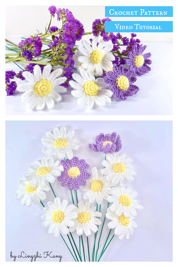 Daisy Bouquet Crochet Pattern and Video Tutorial