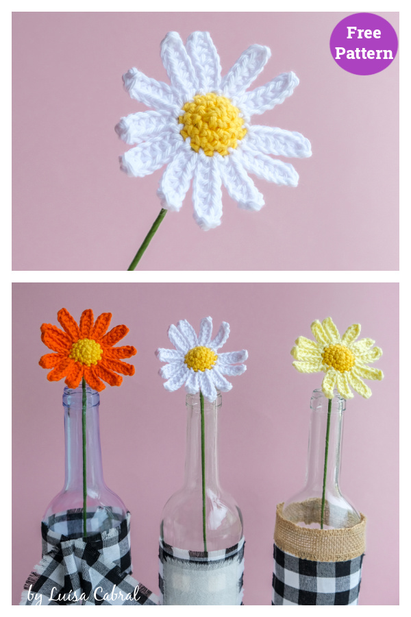 Daisy Flower Free Crochet Pattern