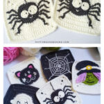 Halloween Granny Squares Crochet Pattern