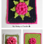 Majestic Bloom Granny Square Free Crochet Pattern