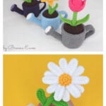 May Flower Daffodil Daisy Tulip Free Crochet Pattern