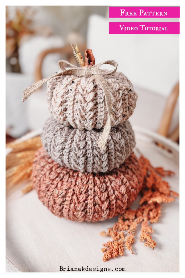 Pumpkin Spice Trio Free Crochet Pattern and Video Tutorial