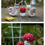 Snails and Mushrooms Amigurumi Free Crochet Pattern