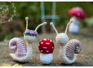 Snails and Mushrooms Amigurumi Free Crochet Pattern