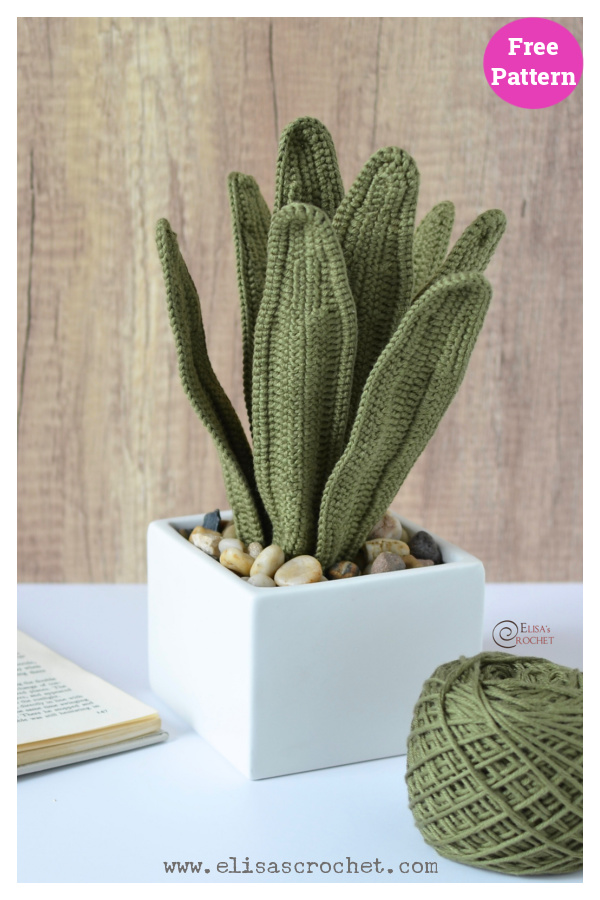 Snake Plant Free Crochet Pattern 