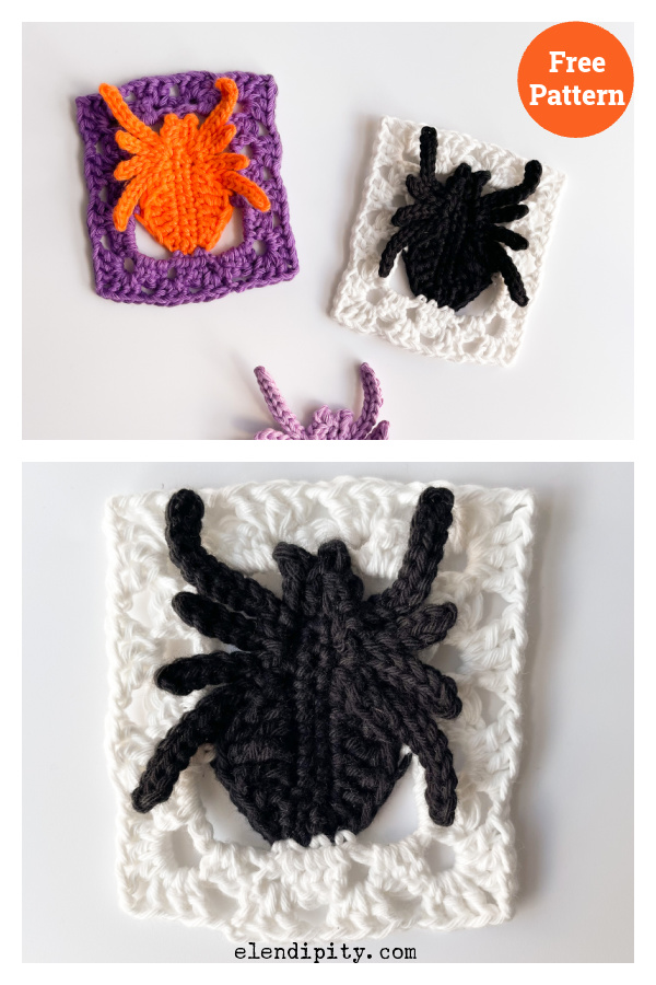 Spider Granny Square Free Crochet Pattern