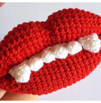 Wax Lips Amigurumi Free Crochet Pattern