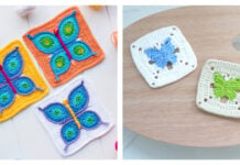 10 Butterfly Granny Square Crochet Patterns