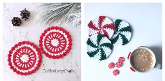 10+ Peppermint Candy Coasters Crochet Patterns