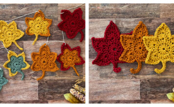 Autumn Maple Leaf Garland Free Crochet Pattern