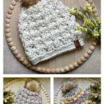 Bubble Beanie Hat Free Crochet Pattern and Video Tutorial