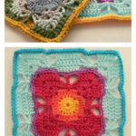 Butterfly Garden Block Free Crochet Pattern