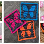 Butterfly Granny Square Crochet Patterns