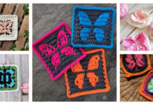 Butterfly Granny Square Crochet Patterns