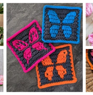 Butterfly Granny Square Crochet Patterns