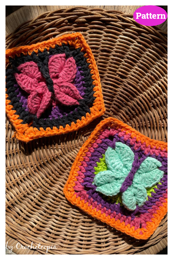 Butterfly Square Crochet Pattern