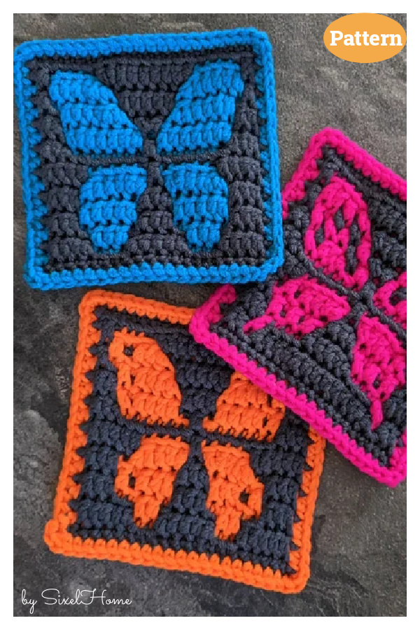 Butterfly Wings Mosaic Crochet Pattern